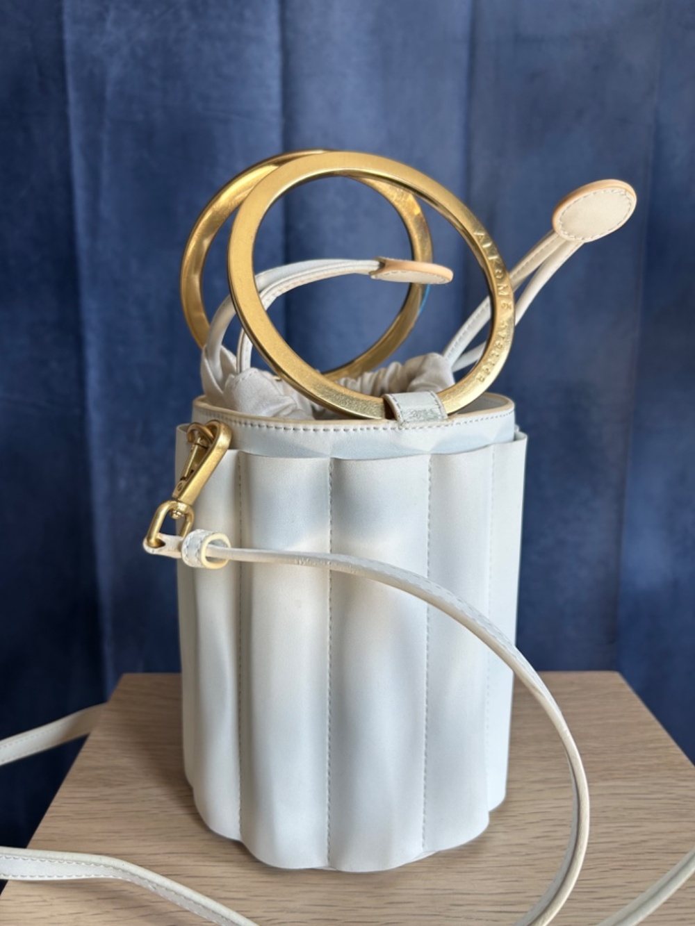 ALKEME ATELIER Water Metal Handle Bucket Bag